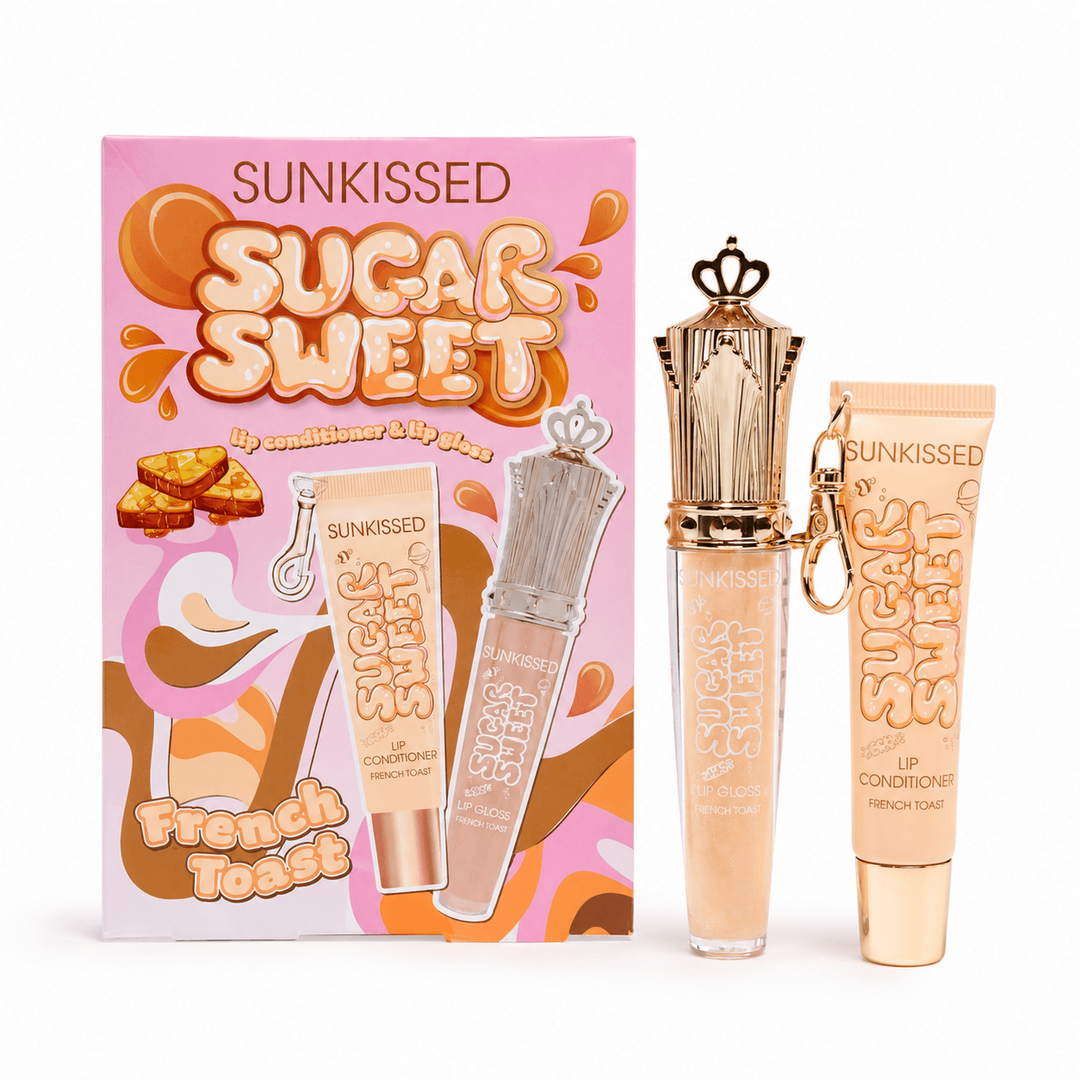 Sunkissed | Sugar Sweet | French Toast Scent | Lip Gloss & Lip Conditioner Duo Set | Glossy Shine & Nourishing Care | SU32612