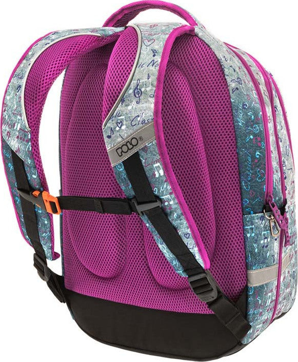 Polo Backpack Teen Age Σχολική Τσάντα Πλάτης Δημοτικού Πολύχρωμη