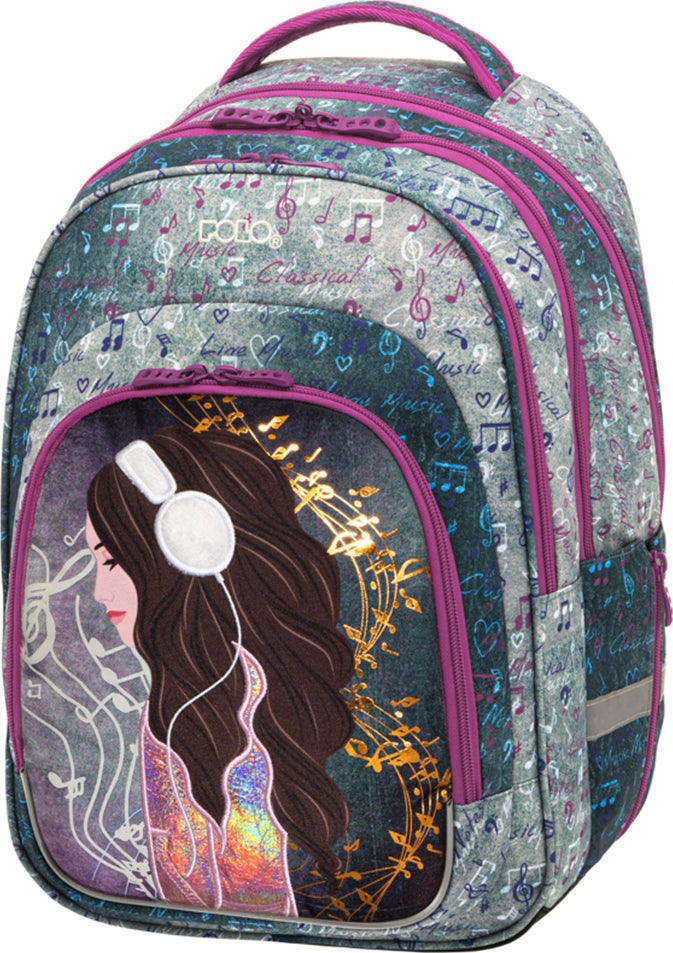 Polo Backpack Teen Age Σχολική Τσάντα Πλάτης Δημοτικού Πολύχρωμη