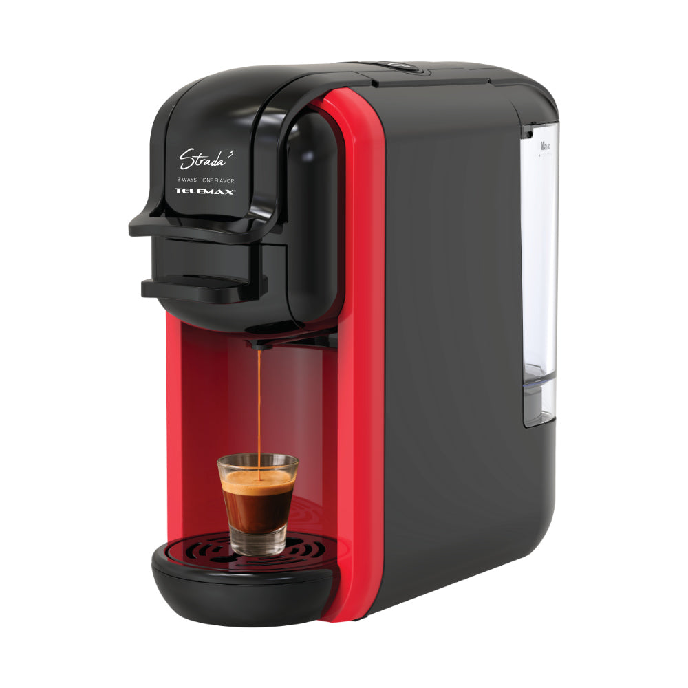 Καφετίερα Espresso 3 σε 1 Telemax Strada 3 1450W 19Bar Πίεση