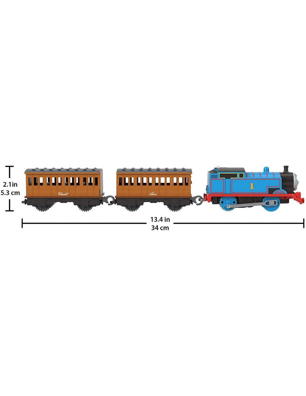 Fisher-Price Thomas And Friends Thomas, Annie, Clarabel Μηχανοκίνητα Τρένα Με 2 Βαγόνια BMK93 / GHK82