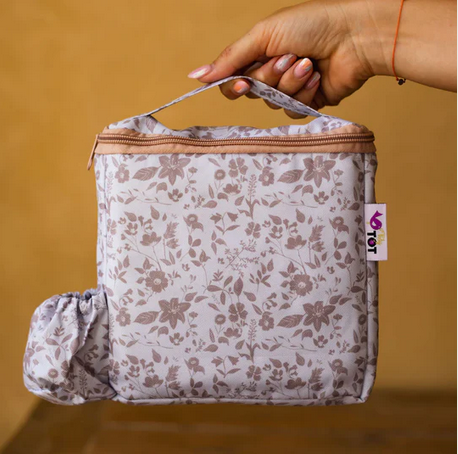 Tidy Tot Bundle Fleur De Jardin Rose Cover &amp; Catch με Πιατάκι και Dinky Cup BLW  WBFJRO