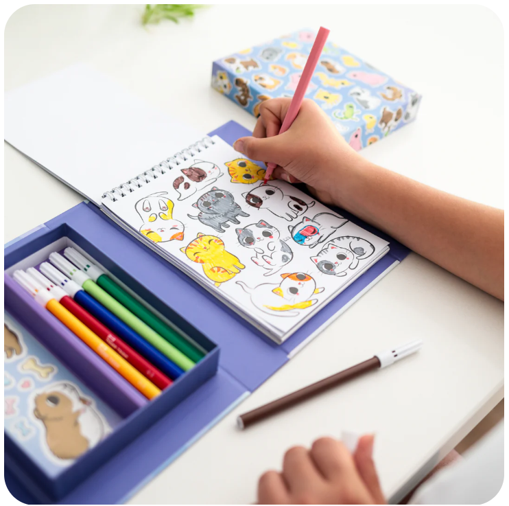 Tiger Tribe Colouring Set - Baby Animals BER-3760281