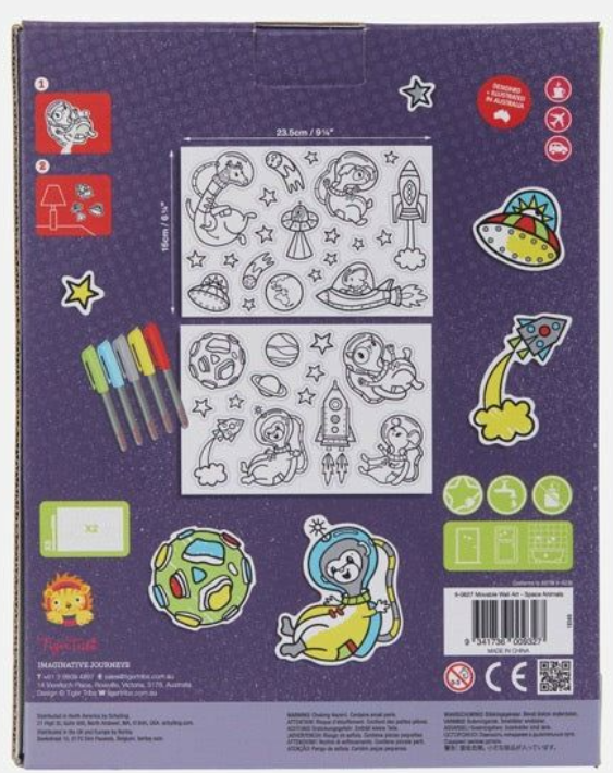 Tiger Tribe Movable Wall Art Space Animals BER-376027