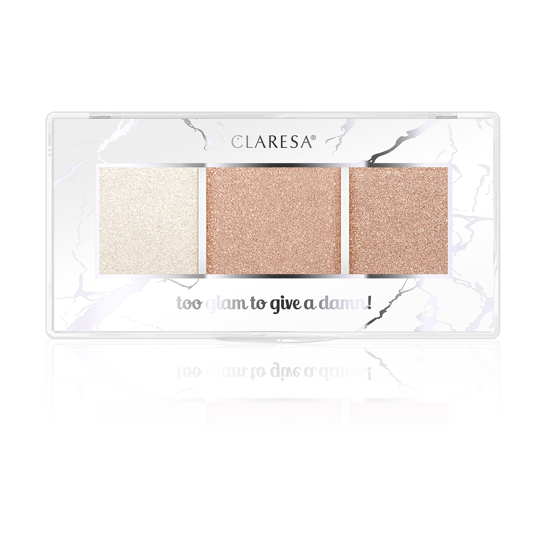 Claresa | TOO GLAM TO GIVE A DAMN Highlighter Palette No 11 Rosy Glow (12.5g) | CTGTGADHP11
