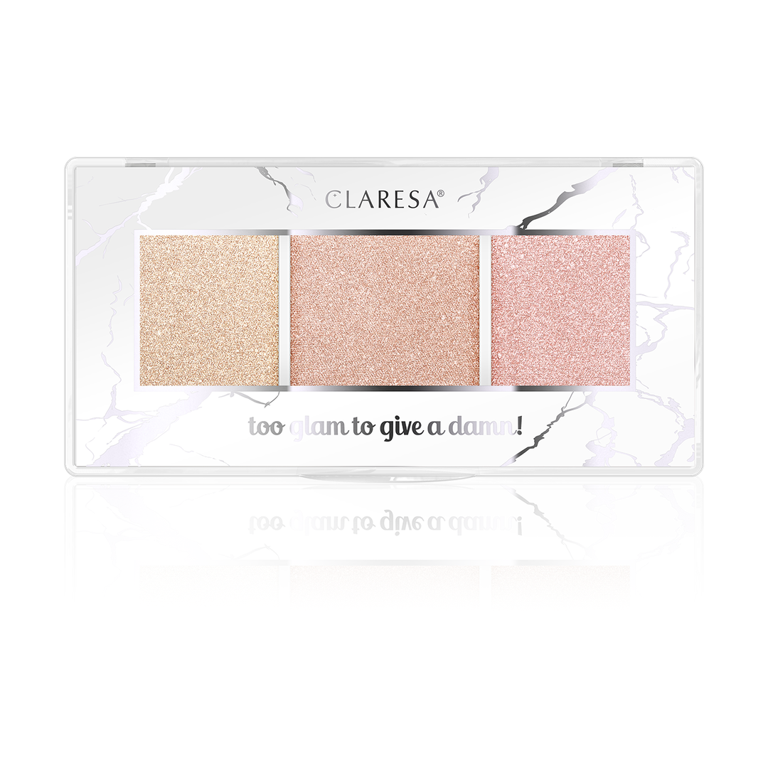 Claresa | TOO GLAM TO GIVE A DAMN Highlighter Palette No 12 Golden Glow (12.5g) | CTGTGADHP12