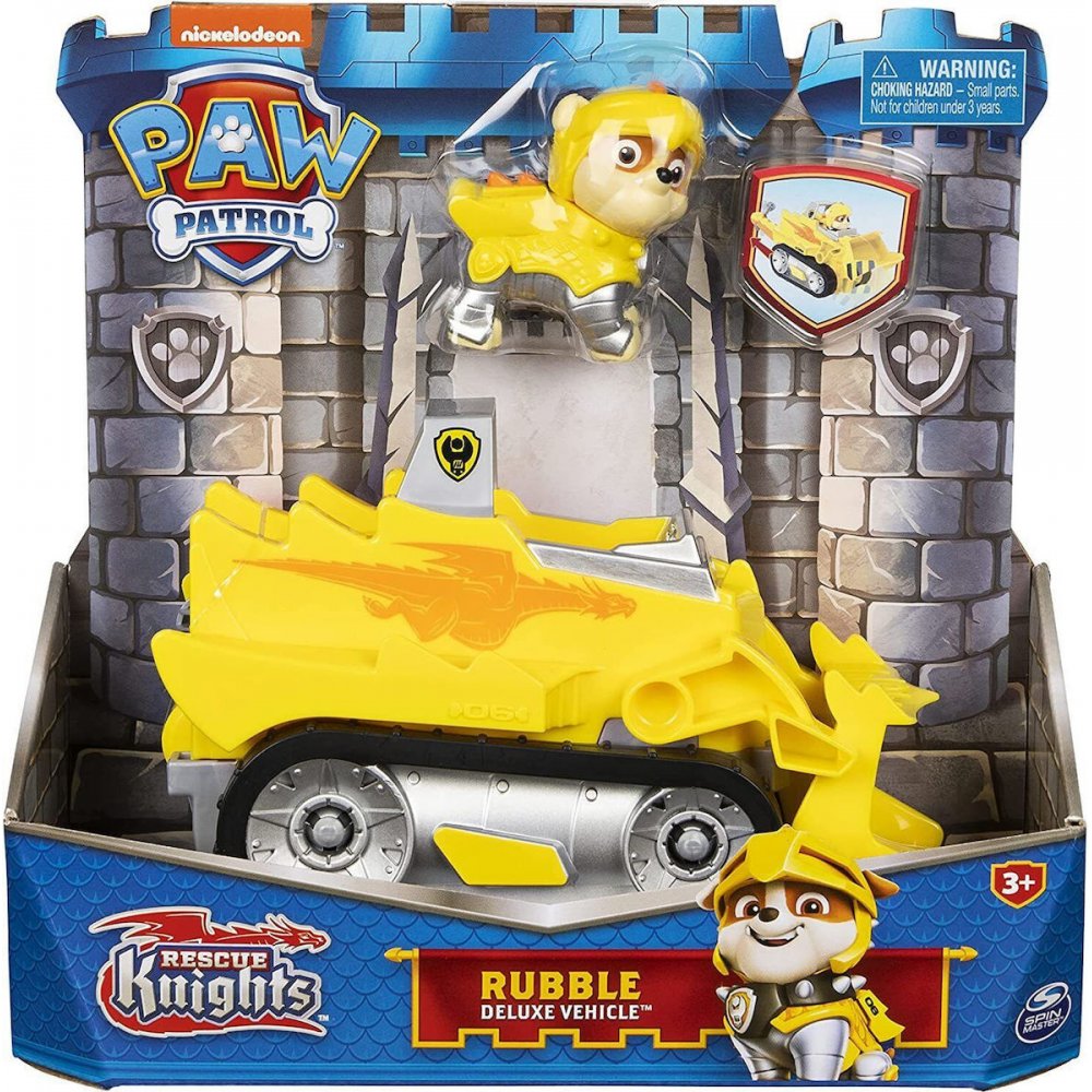 Spin Master Paw Patrol: Rescue Knights – Rubble Deluxe Themed Vehicle (20133699)