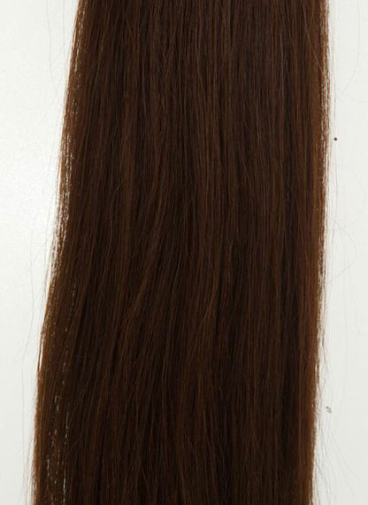 Τρέσα από φυσική τρίχα REMY 120cm x 50cm Καστανό 4-0