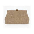 Γυναικείο Βραδινό Clutch με Χρυσά & Διάφανα Στρας & Αποσπώμενη Αλυσίδα