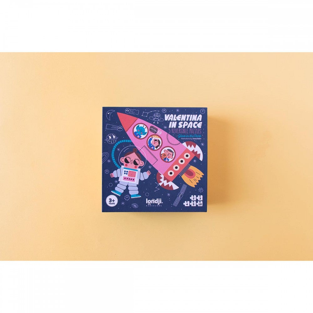 Londji Valentina in Space - 2+3+4+5+10 pcs - Παζλ που λάμπει στο σκοτάδι  LON-PZ008