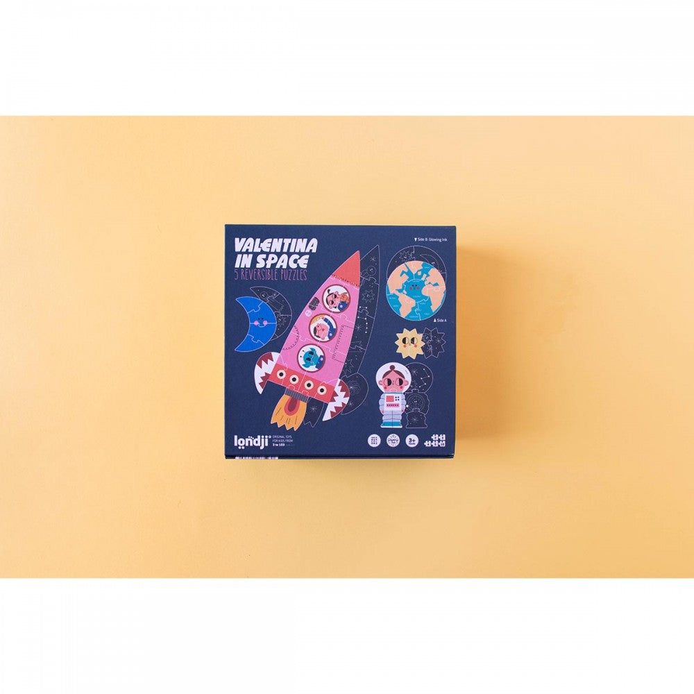 Londji Valentina in Space - 2+3+4+5+10 pcs - Παζλ που λάμπει στο σκοτάδι  LON-PZ008