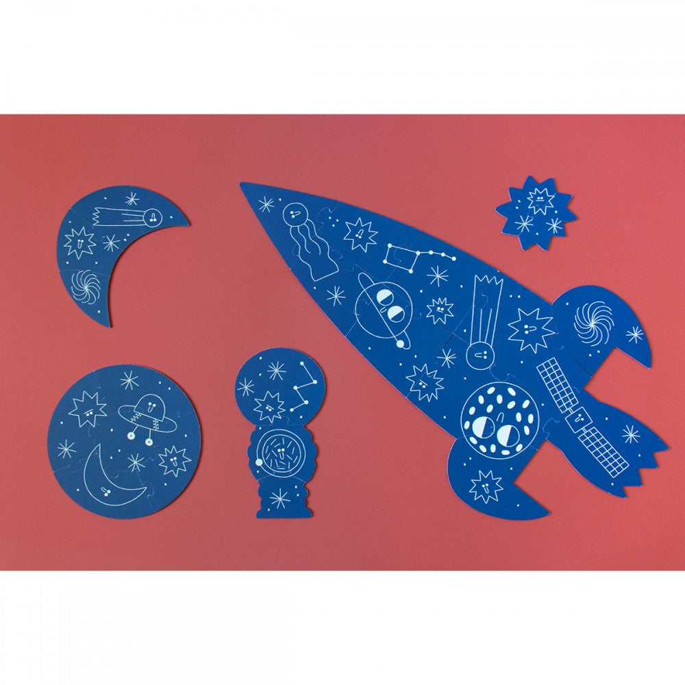 Londji Valentina in Space - 2+3+4+5+10 pcs - Παζλ που λάμπει στο σκοτάδι  LON-PZ008