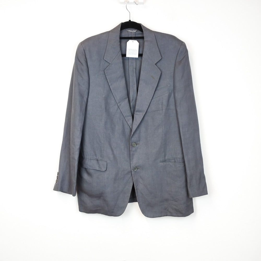 VIN-OUTW-31047 Vintage σακάκι γκρί λινό S