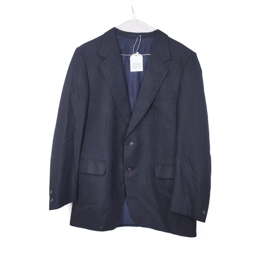 VIN-OUTW-32457 Vintage σακάκι μάλλινο ριγέ μπλε Μ