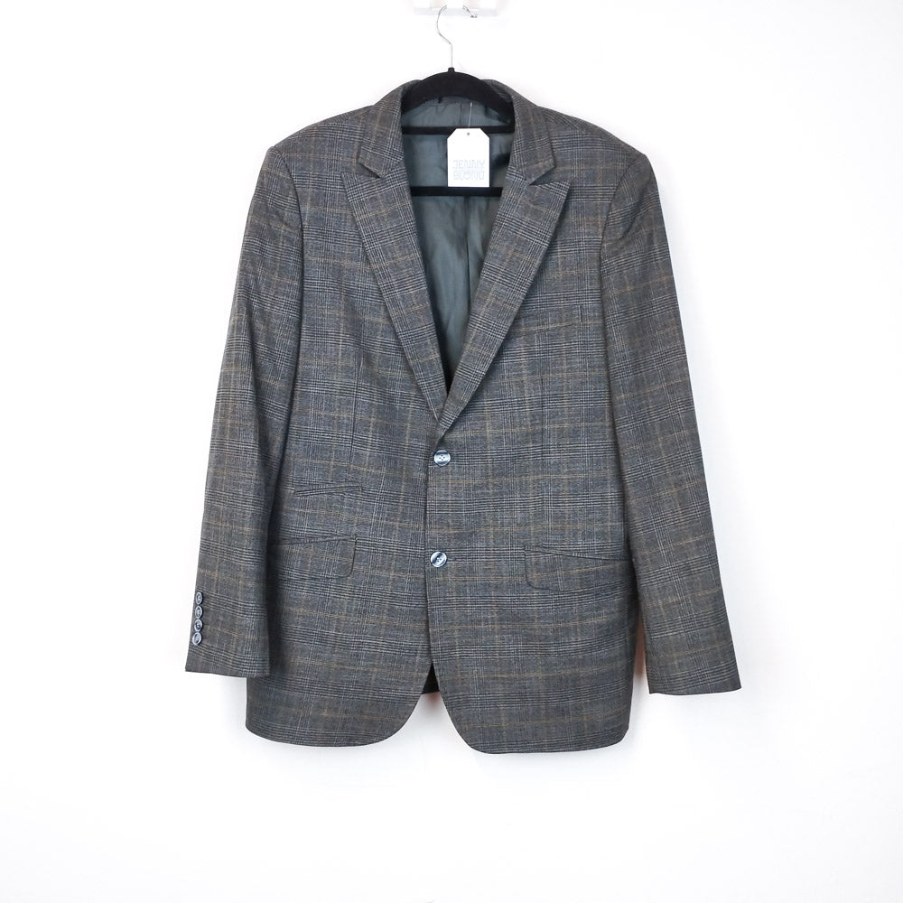 VIN-OUTW-31065 Vintage σακάκι γκρι καρό Μ