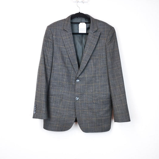 VIN-OUTW-31065 Vintage σακάκι γκρι καρό Μ