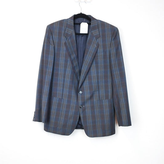 VIN-OUTW-31061 Vintage σακάκι γκρι καρό S