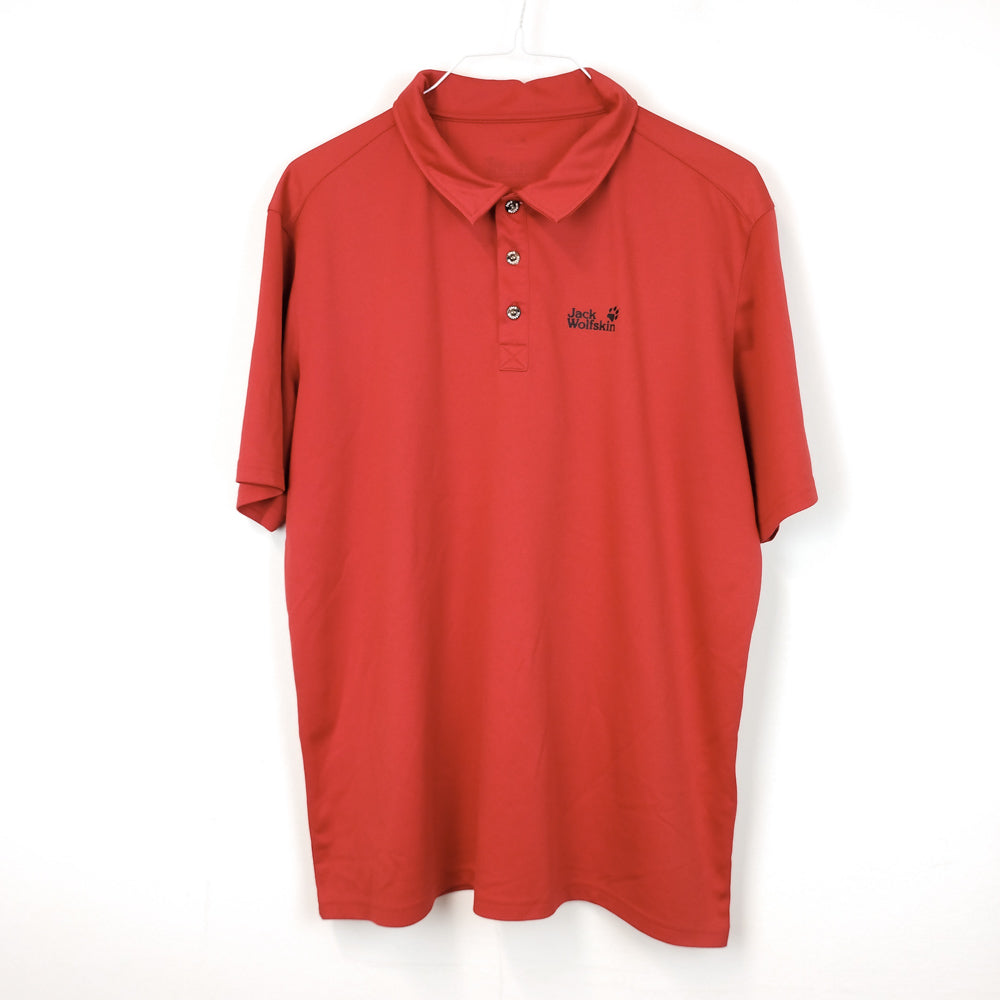 VIN-TEE-28300 Preloved polo t-shirt μπορντό Jack Wolfskin 2XL