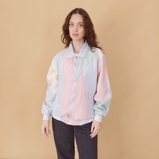 VIN-OUTW-32098 Vintage crazy jacket μεταξωτό M