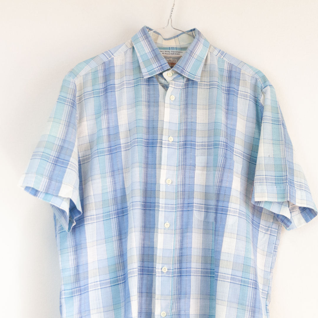 VIN-SHI-21615 Vintage πουκάμισο καρό unisex  M-L
