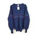 VIN-KNIT-28939 Vintage πλεκτή μπλούζα μπλε S