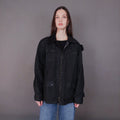VIN-OUTW-33618 Vintage waxed jacket γυναικείο μαύρο M-L