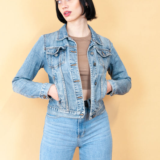 VIN-OUTW-22232 Vintage denim τζάκετ United Colors of Benetton XS