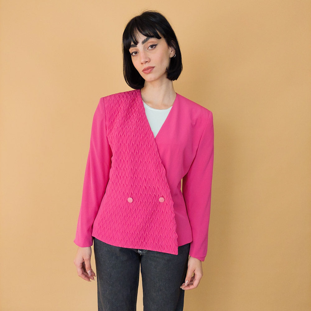 VIN-OUTW-27468 Vintage σακάκι φουξ M-L