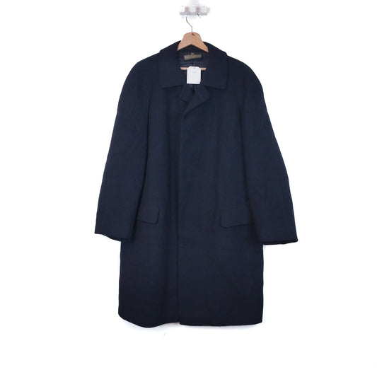 VIN-OUTW-33401 Vintage παλτό μάλλινο σκούρο μπλε L