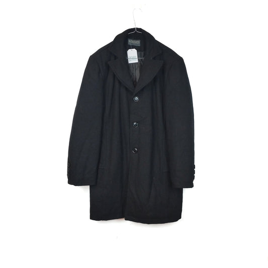 VIN-OUTW-33297 Vintage μαύρο παλτό unisex L