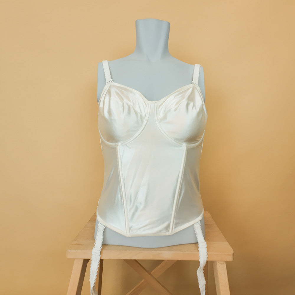 VIN-BLO-35726 Deadstock κορσές εκρού σατινέ Helen Lingerie 75D