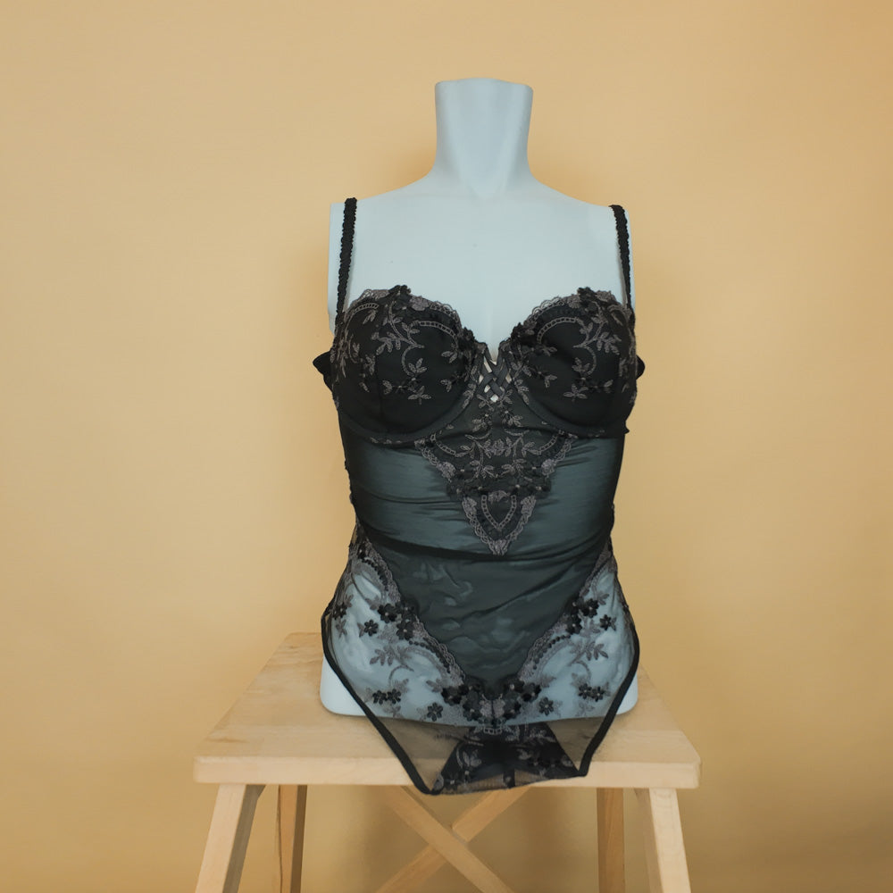VIN-BLO-35669 Deadstock κορμάκι μαύρο Miss Rosy 75B