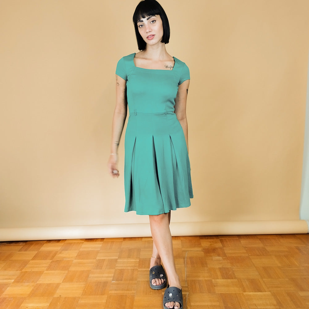 VIN-DR-27992 Vintage φόρεμα πράσινο S