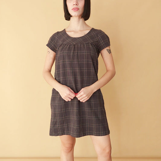 VIN-DR-25275 Vintage φόρεμα καρό M