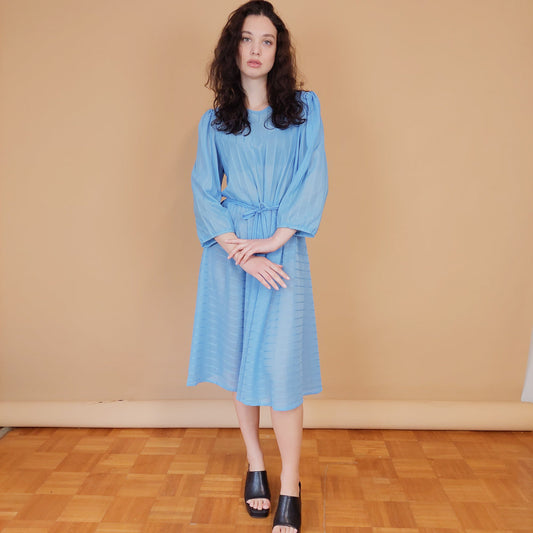 VIN-DR-31072 Vintage φόρεμα γαλάζιο L