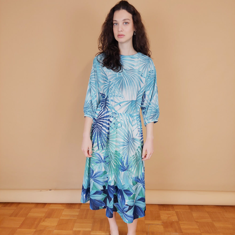 VIN-DR-31071 Vintage φόρεμα εμπριμέ M-L