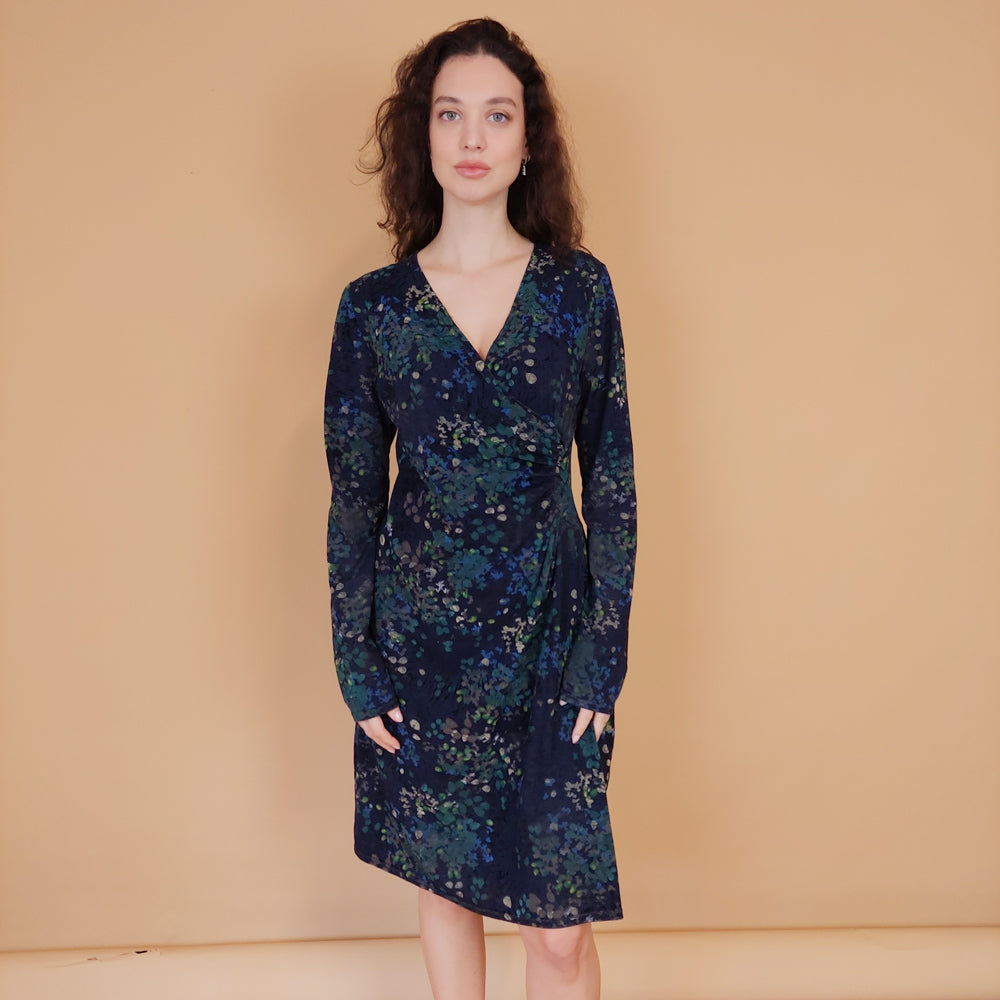 VIN-DR-30883 Vintage φόρεμα εμπριμέ M