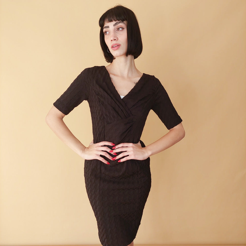 VIN-DR-25286 Vintage φόρεμα μαύρο S