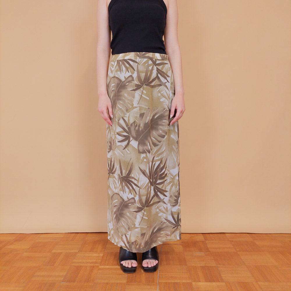 VIN-SKI-31380 Vintage φούστα εμπριμέ Μ