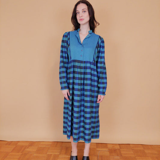 VIN-DR-31403 Vintage φόρεμα ριγέ M-L