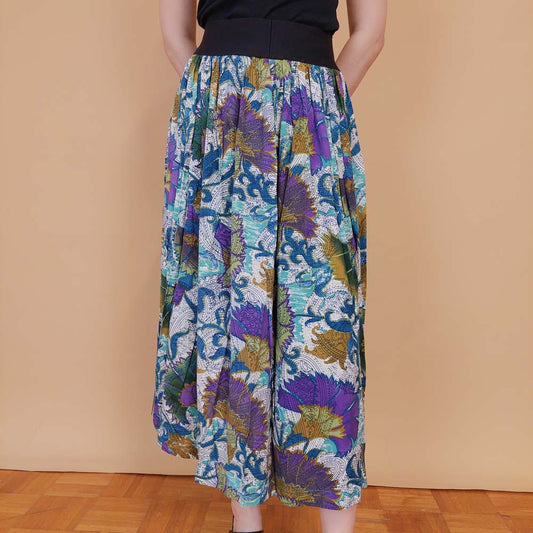 VIN-SKI-31371 Vintage φούστα εμπριμέ Μ