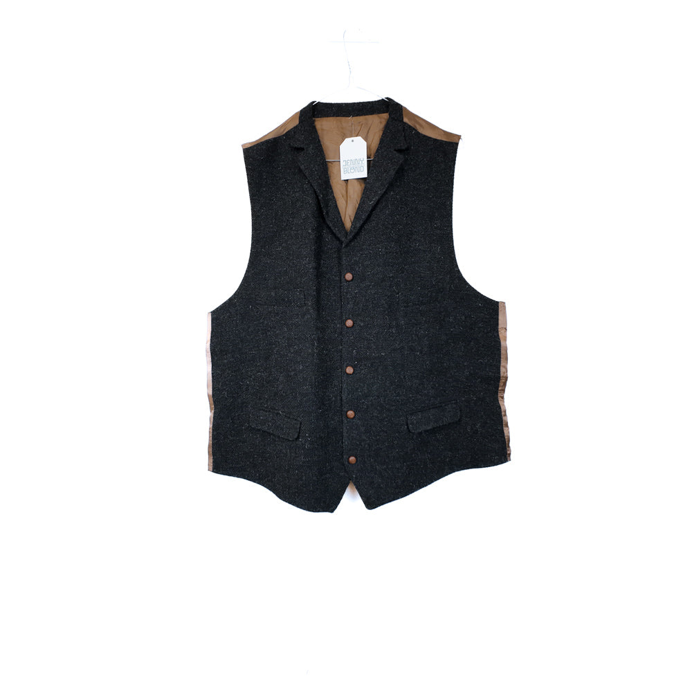 VIN-OUTW-35590 Vintage γιλέκο μάλλινο Harris Tweed