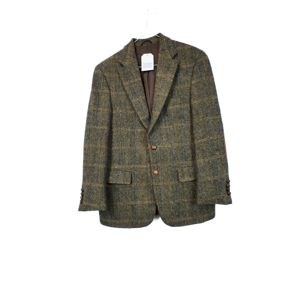 VIN-OUTW-35601 Vintage σακάκι μάλλινο Harris Tweed