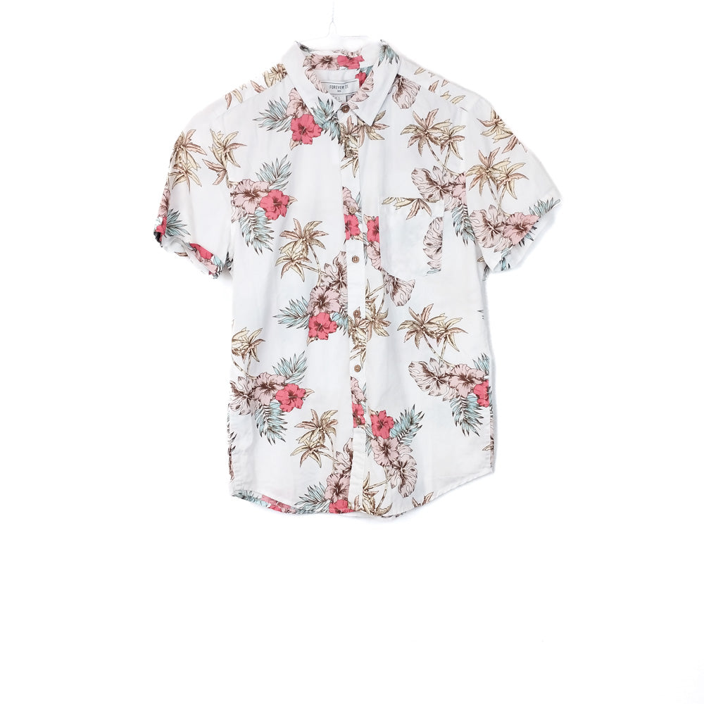 VIN-SHI-35019 Vintage πουκάμισο βαμβακερό hawaiian style S