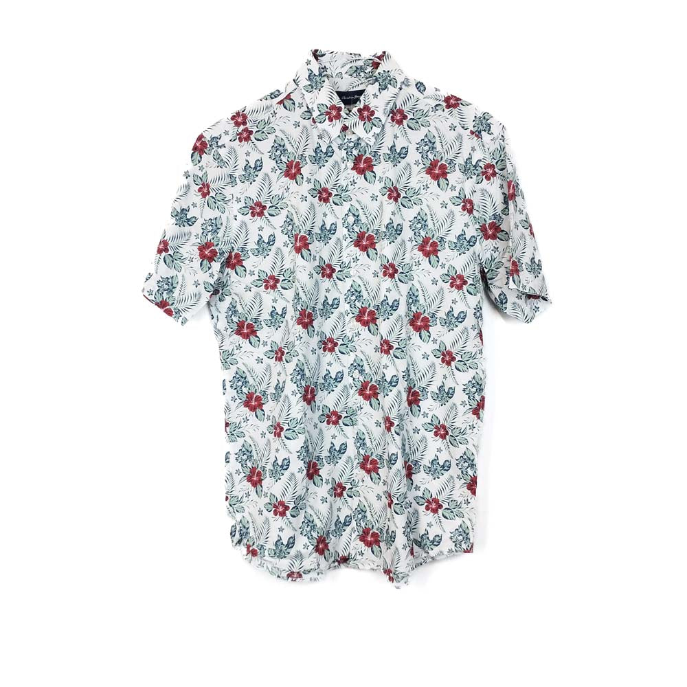 VIN-SHI-34992 Vintage πουκάμισο βαμβακερό hawaiian style M