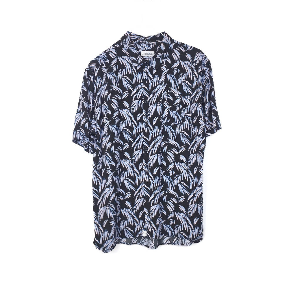 VIN-SHI-34971 Vintage πουκάμισο βισκόζη hawaiian style L