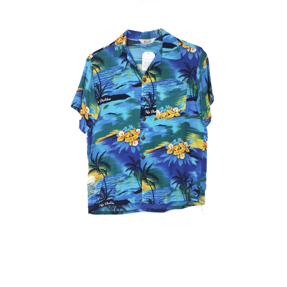VIN-SHI-34953 Vintage πουκάμισο hawaiian style M