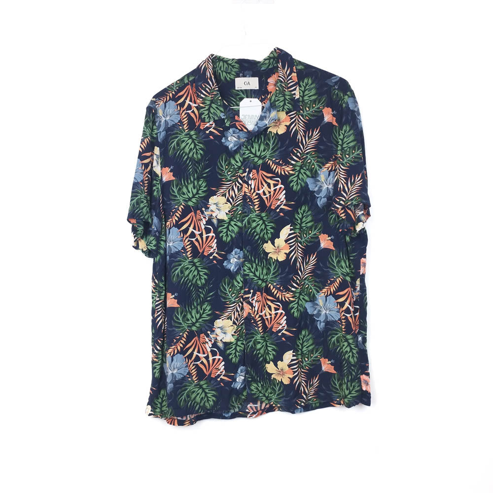 VIN-SHI-34964 Vintage πουκάμισο βισκόζη hawaiian style XL
