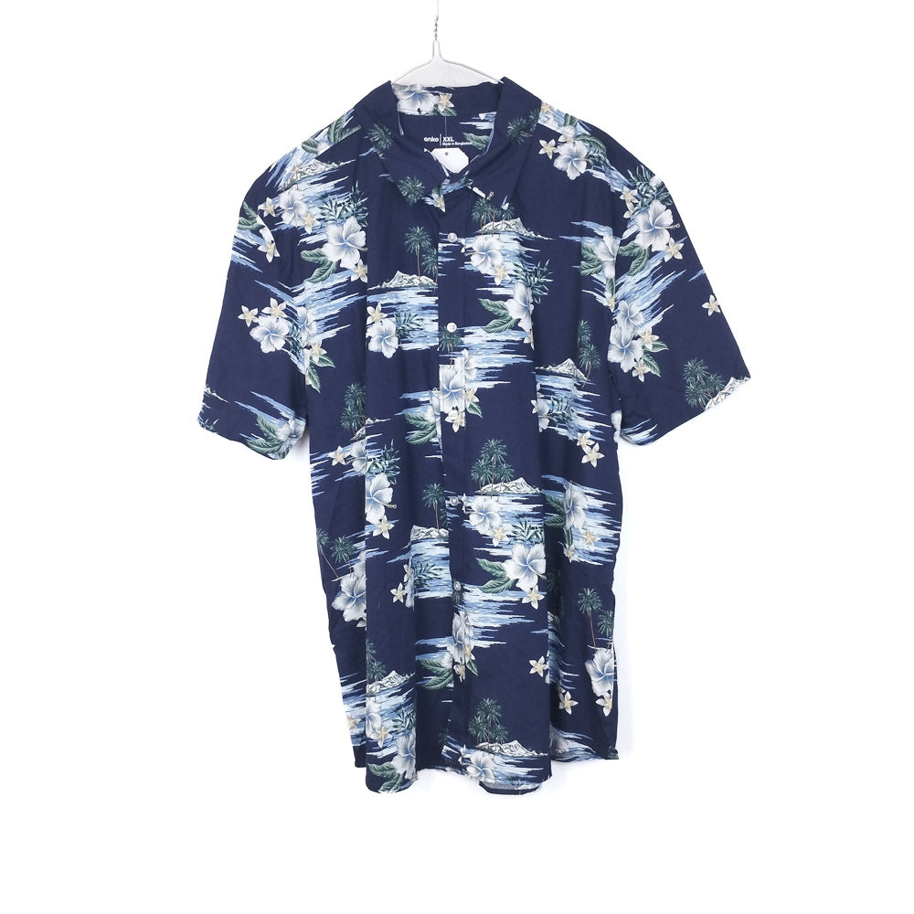 VIN-SHI-34980 Vintage πουκάμισο βαμβακερό hawaiian style 2ΧL