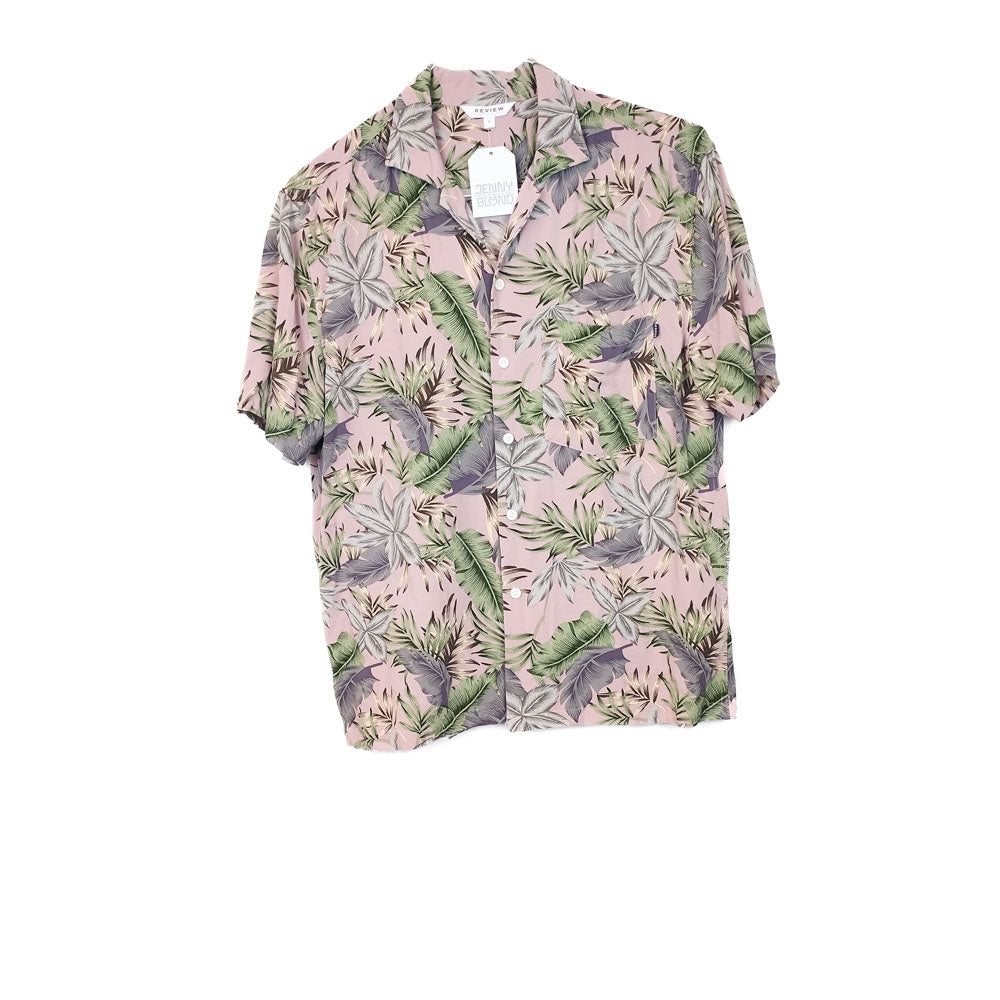 VIN-SHI-34996 Vintage πουκάμισο βισκόζη hawaiian style S